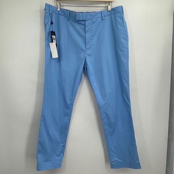 NWT Ralph Lauren Blue Flat Front Stretch Classic Fit Chino Pants Size 40x30 - Picture 1 of 7